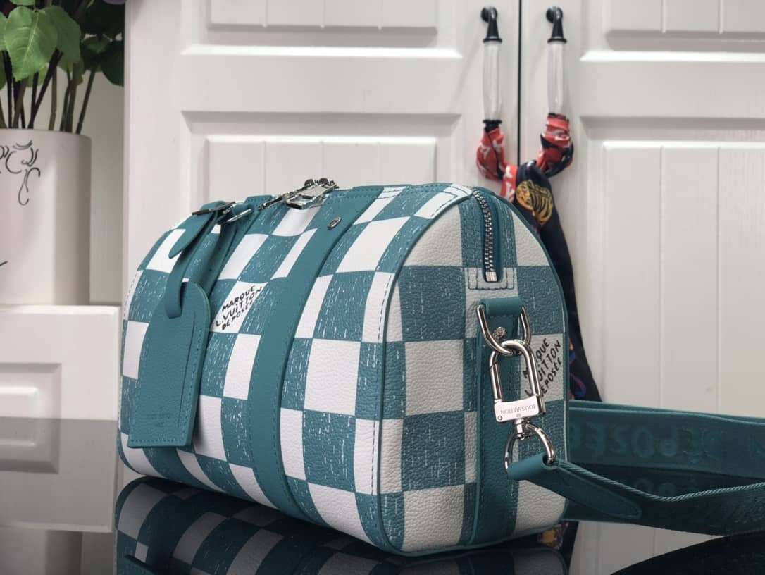 Best Replica Louis Vuitton City Keepall Damier Turquoise Replica Shoulder Bag N50076 - Colareps