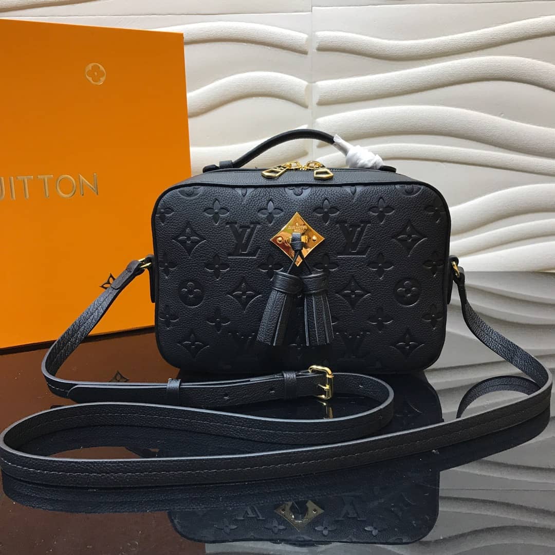 Best Replica Louis Vuitton Monogram Empreinte Saintonge Replica Bag Black M44606 - Colareps