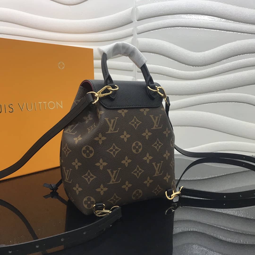 Best Replica Louis Vuitton Montsouris BB Monogram Replica Backpack Black M45502 - Colareps