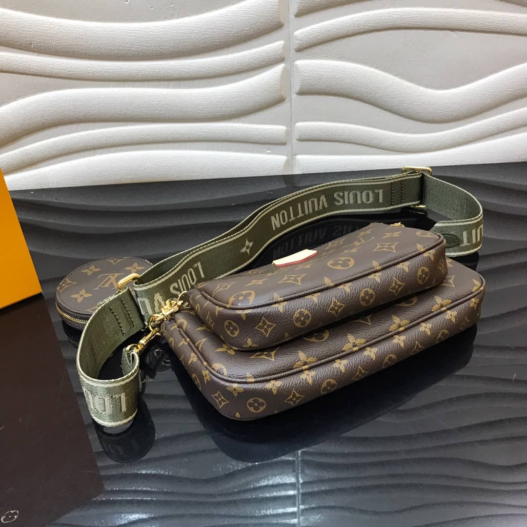 Best Replica Louis Vuitton Monogram Canvas Multi Pochette Replica Green M44823 - Colareps