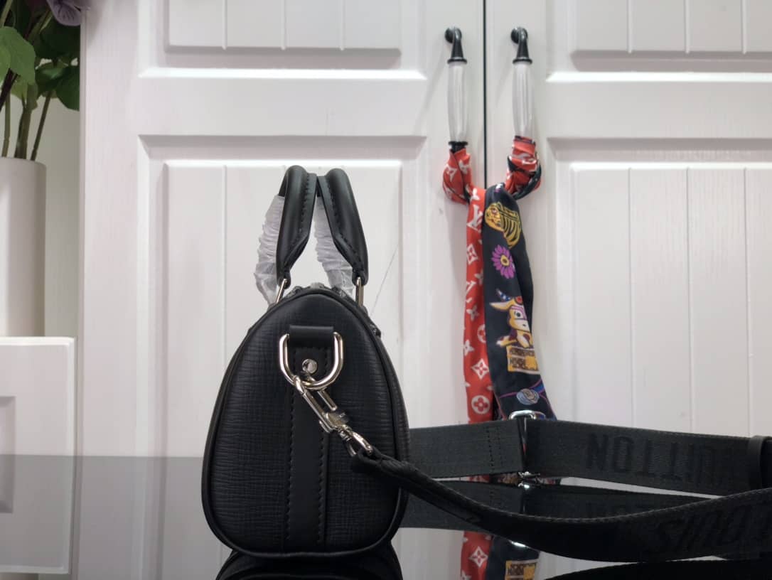 Best Replica Louis Vuitton x Nigo Keepall XS Leather Monogram Replica Bag Black M81010 - Colareps