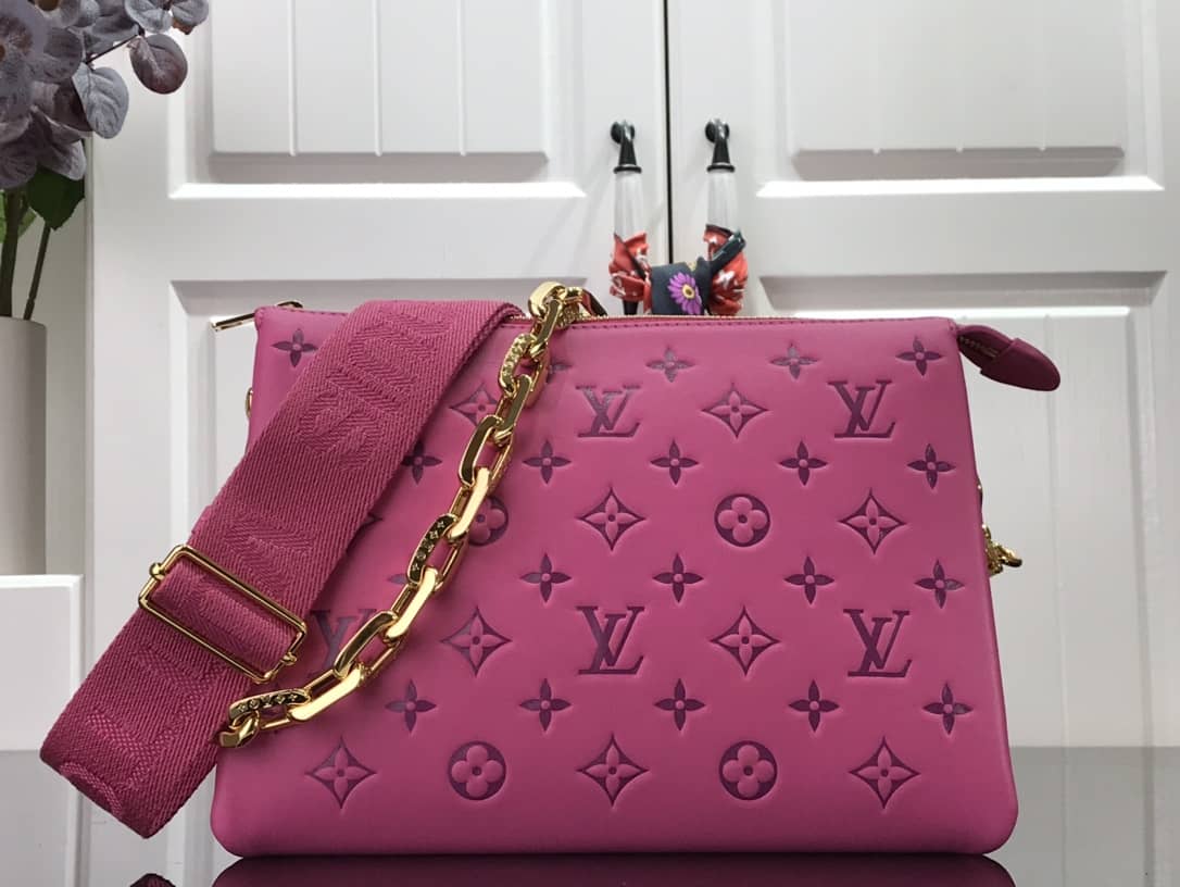Best Replica Best Replica Louis Vuitton Embossed Lambskin Coussin PM Replica Bag Pink M58628(ColaReps) - Colareps