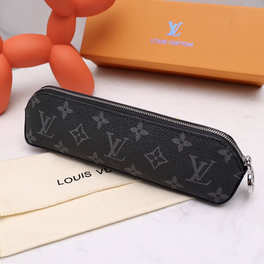Best Replica Louis Vuitton Pencil Pouch Elizabeth Monogram Canvas Replica Black GI0009 - Colareps