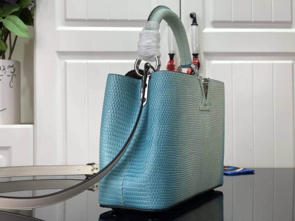 Best Replica Louis Vuitton Capucines BB Collection Blue N98093 Replica Shoulder Bag - Colareps