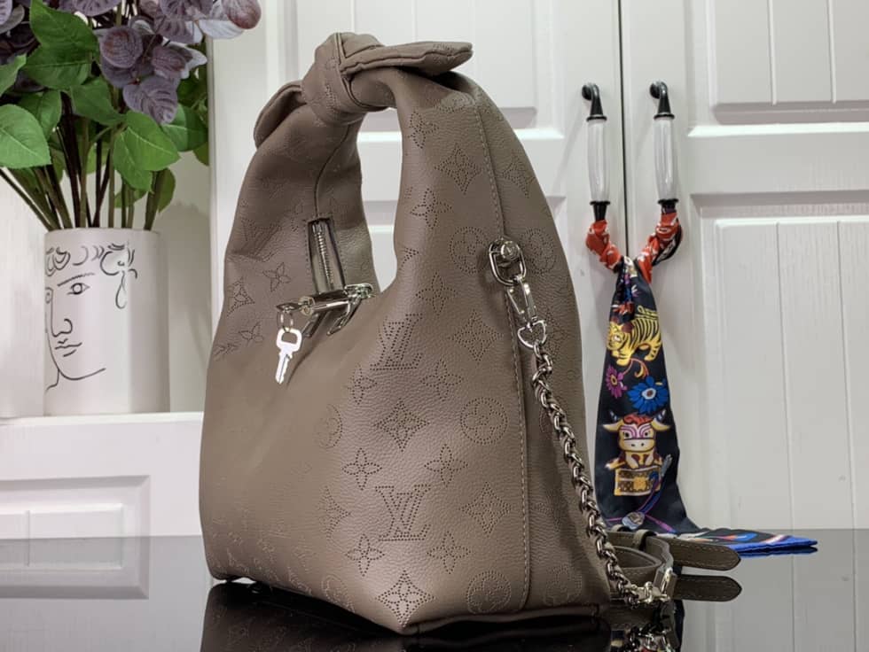 Best Replica Louis Vuitton Why Knot PM Mahina Leather M20701 Replica Hobo - Colareps