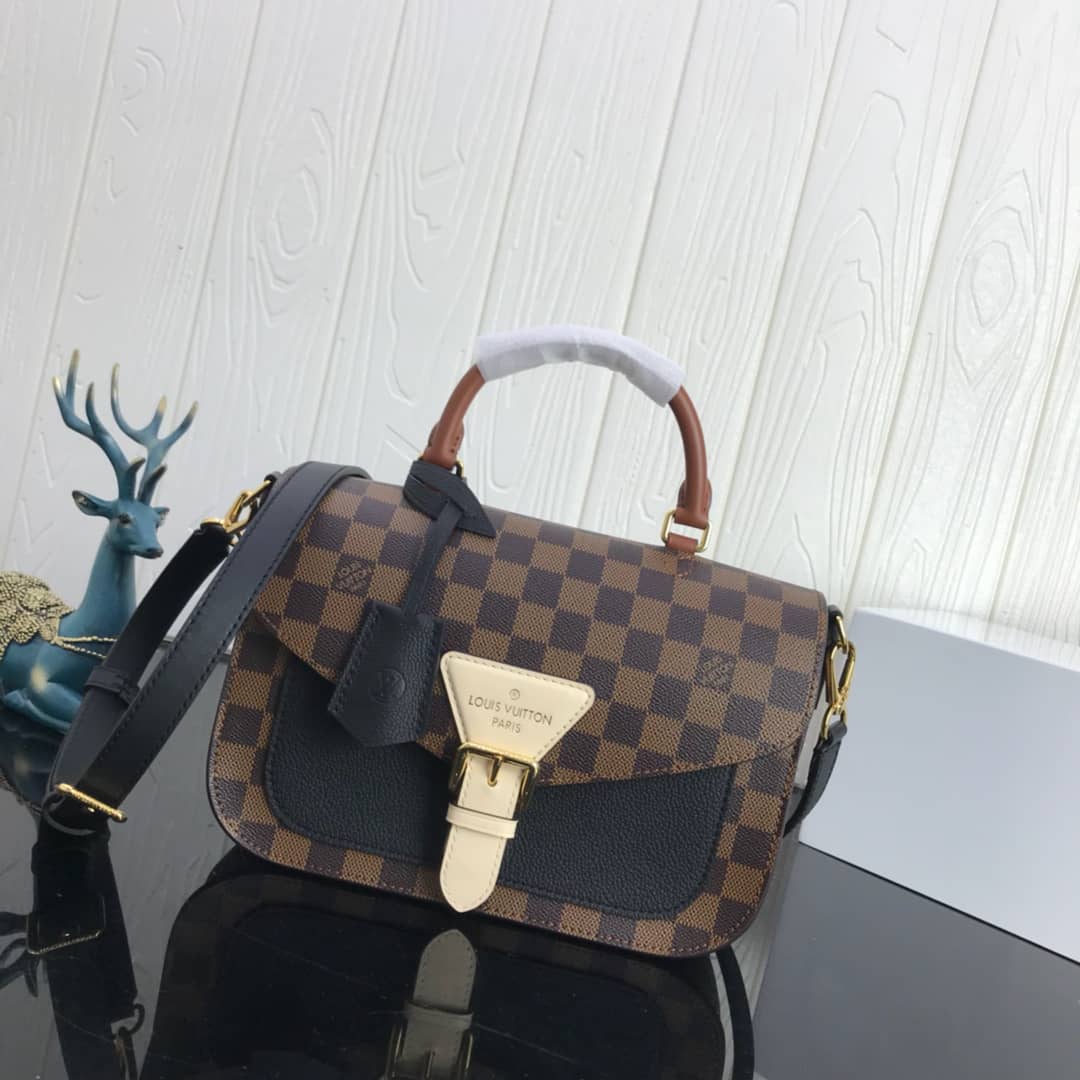 Best Replica Louis Vuitton Damier Canvas Trendy Replica Crossbody Bag Black N40146 - Colareps