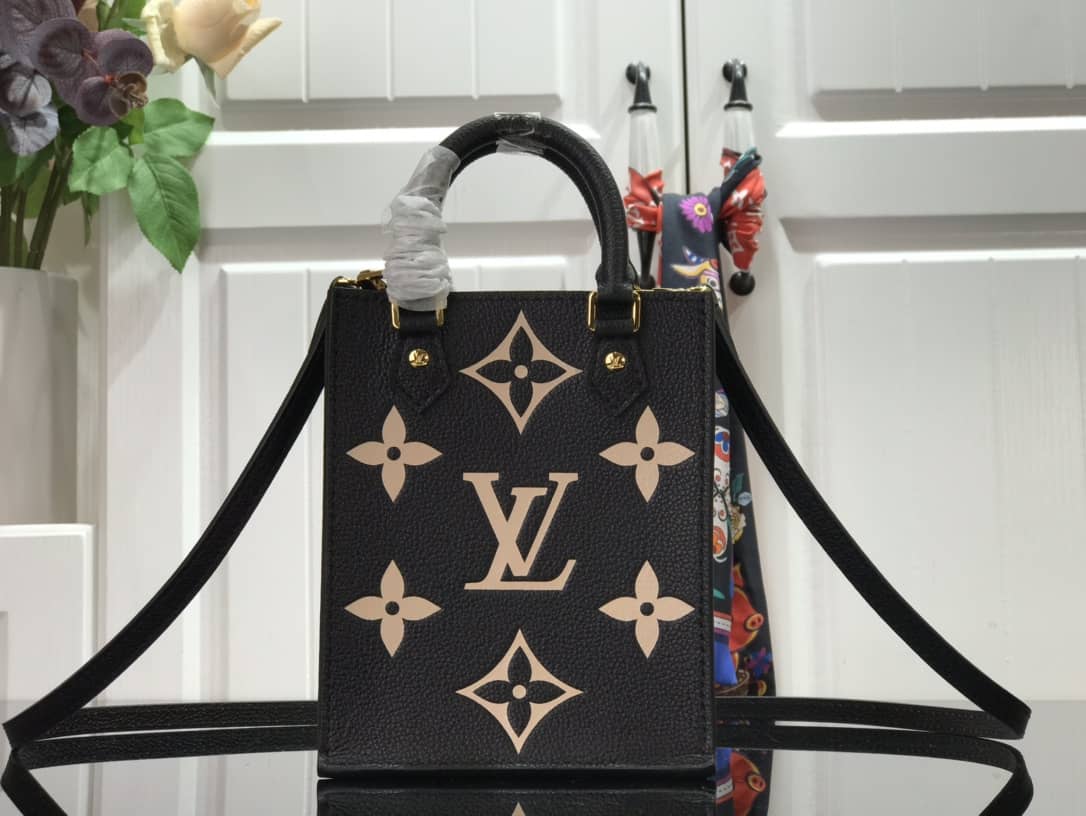 Best Replica Louis Vuitton Monogram Petit Sac Plat Bag Replica Black M80449 - Colareps