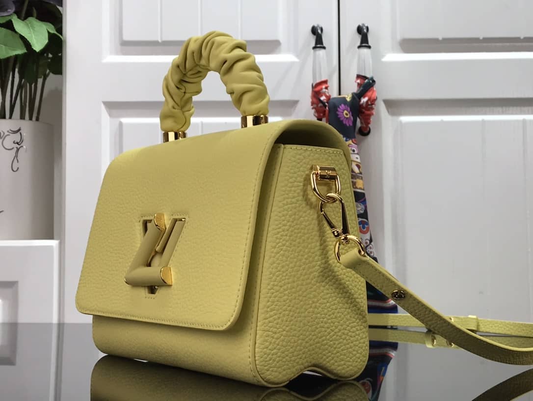 Best Replica Louis Vuitton Replica Bags Twist PM Pondichery Taurillon Leather Replica Bag Yellow M58691 - Colareps
