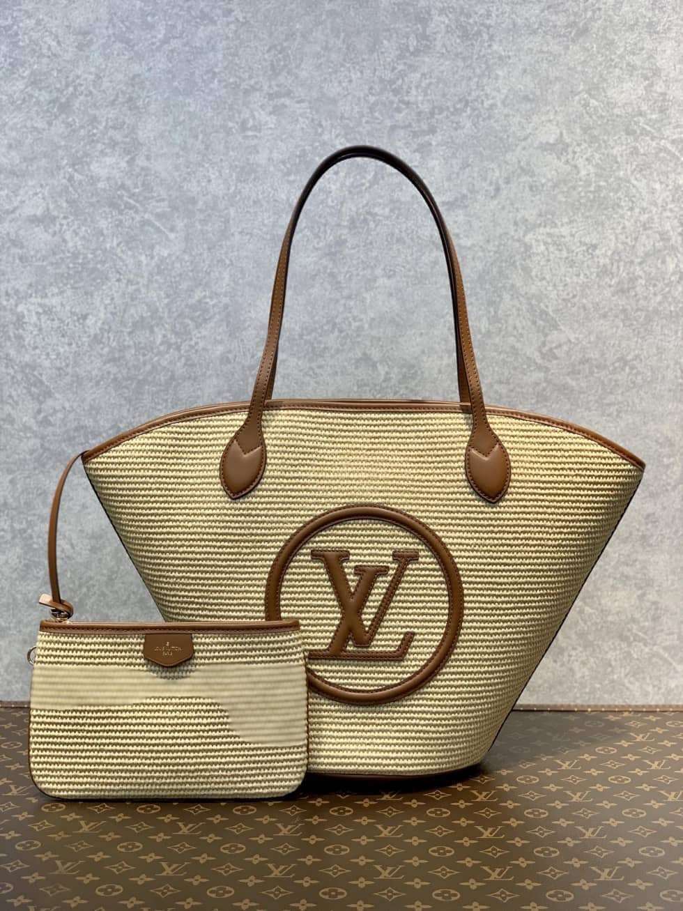 Best Replica Louis Vuitton Saint Jacques M59963 Replica Straw Shoulder Bag - Colareps