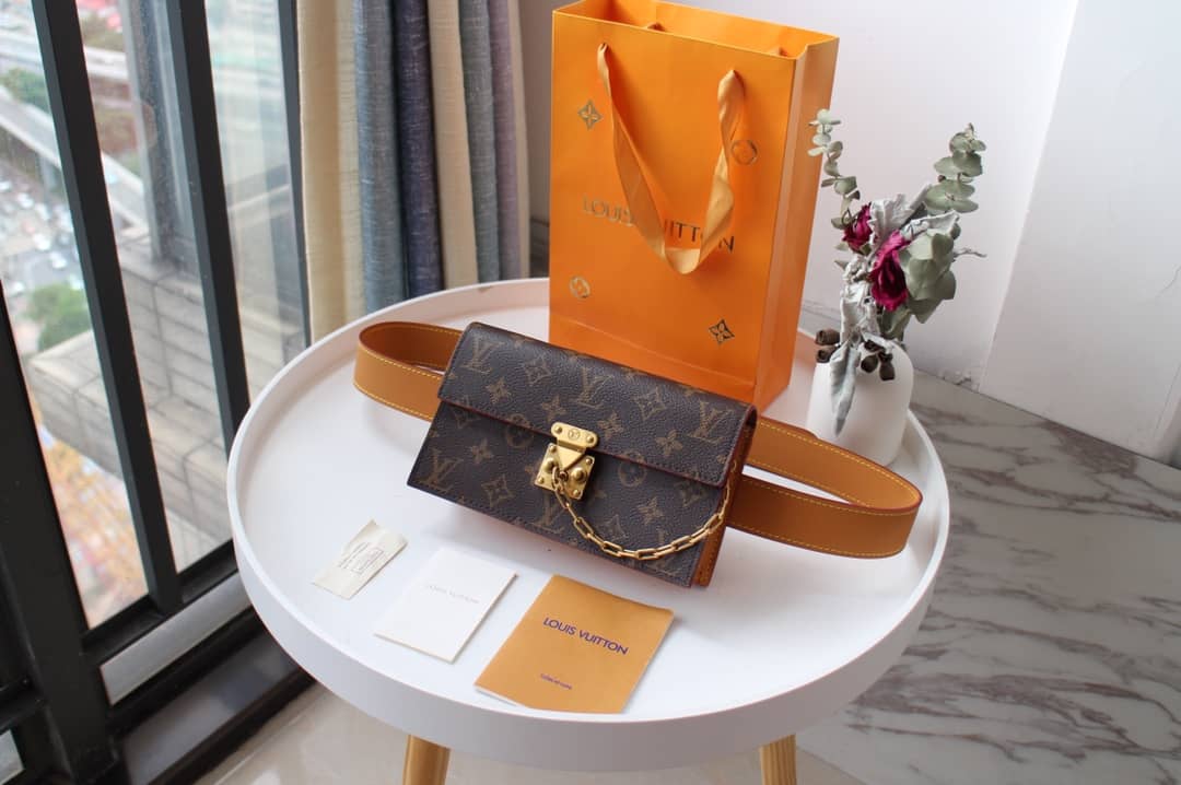Best Replica Louis Vuitton Monogram S Lock PM Replica Belt Bag M44667 - Colareps