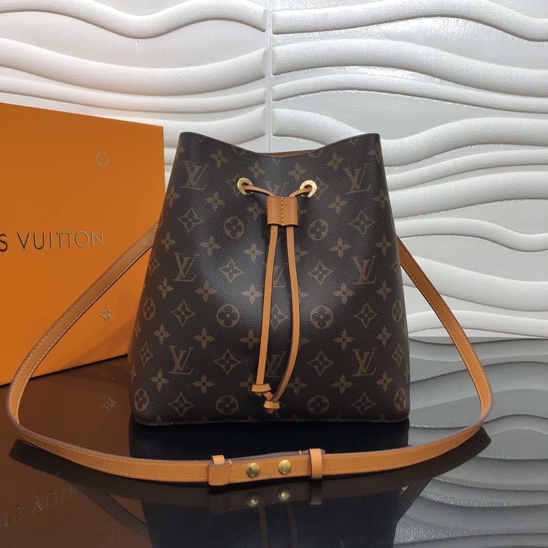 Best Replica Louis Vuitton Neonoe Replica Bucket Bag Brown Yellow M44020 - Colareps