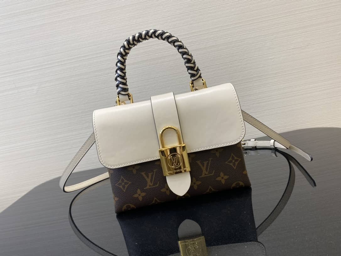 Best Replica Louis Vuitton Monogram Canvas Locky BB Bag Replica White M44321 - Colareps