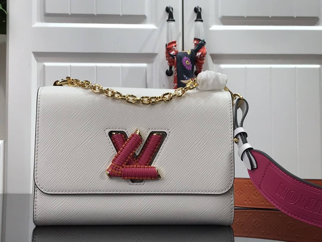 Best Replica Louis Vuitton Epi leather Twist MM Replica Handbag White M57667 - Colareps