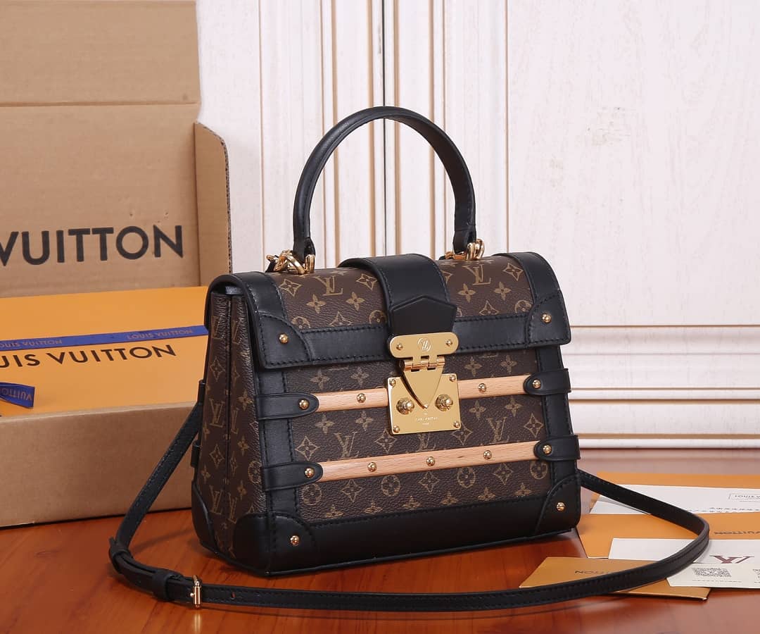 Best Replica Louis Vuitton Trianon PM With Wooden Trim Monogram Canvas Replica Bag M45908 - Colareps