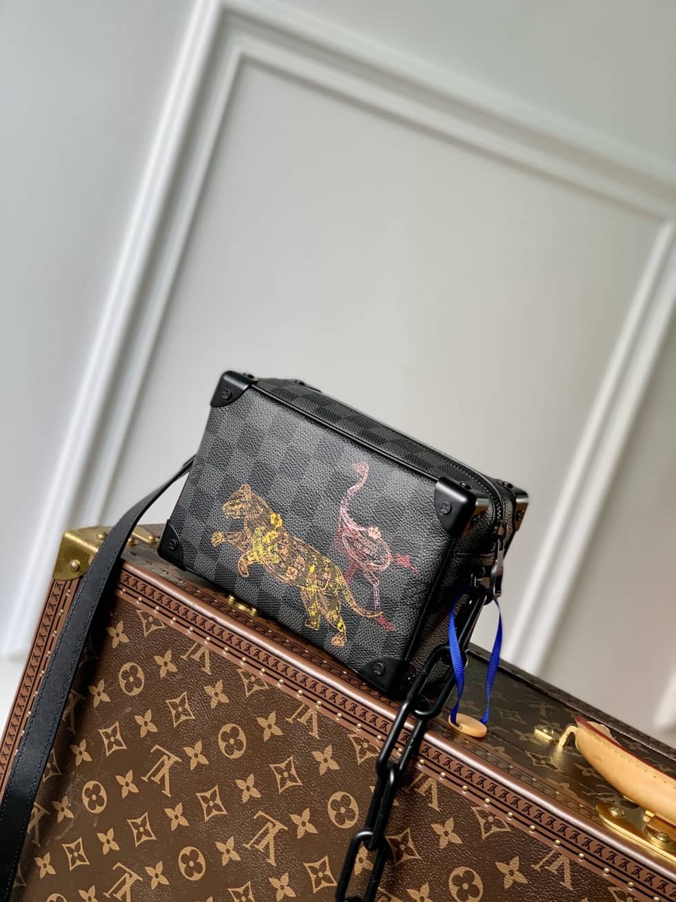 Best Replica Louis Vuitton Mini Soft Trunk Black N45278 Replica Shoulder Bag - Colareps