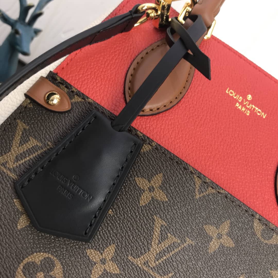 Best Replica Louis Vuitton Monogram Canvas Fold PM Tote Replica Red M45389 - Colareps