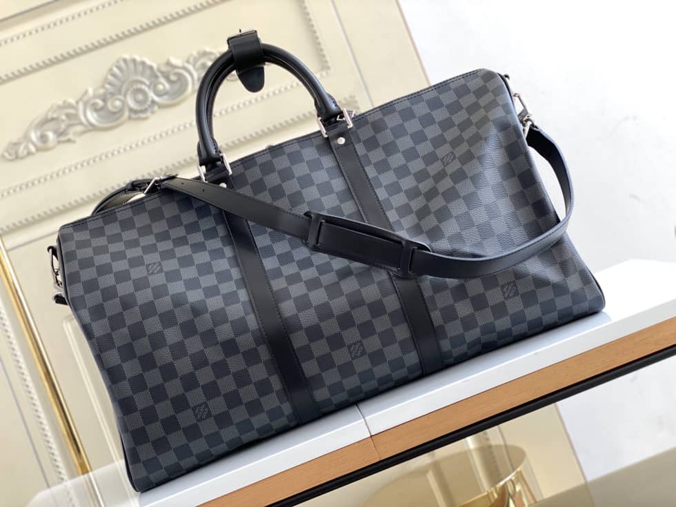 Best Replica LV Duffle Bag Replica Monogram Keepall Bandouliere 50 Boston Bag Blue M41416 - Colareps