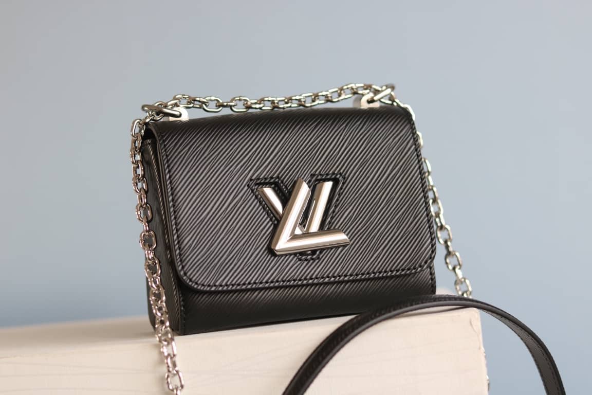 Best Replica Louis Vuitton Replica Twist MM Epi Leather Bag Black - Colareps