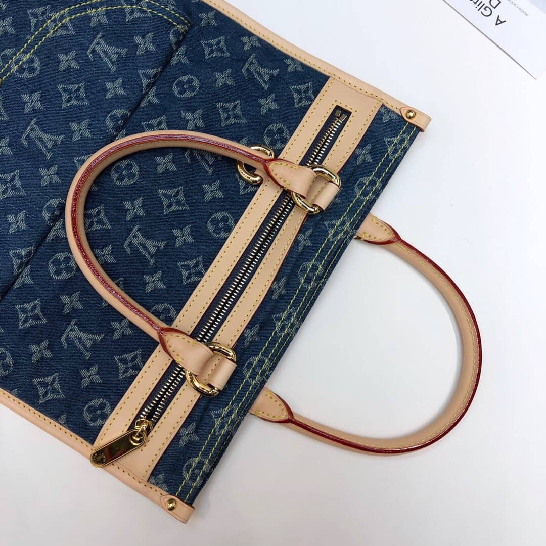 Best Replica Louis Vuitton Monogram Denim Flat Shopper Tote Replica M95018 - Colareps