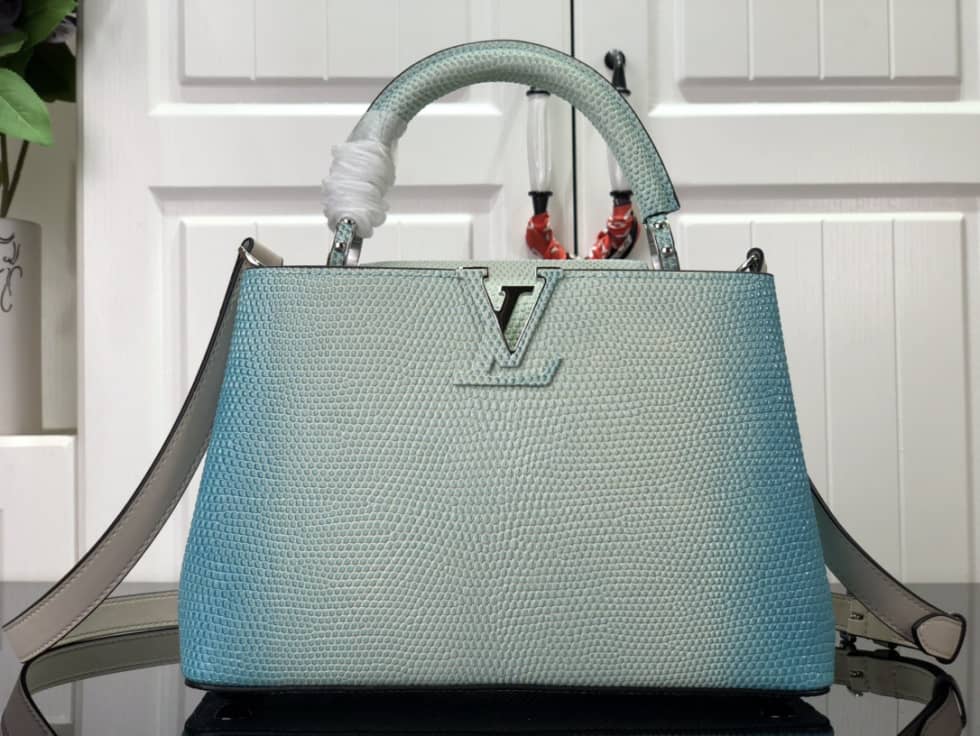 Best Replica Louis Vuitton Capucines BB Collection Blue N98093 Replica Shoulder Bag - Colareps