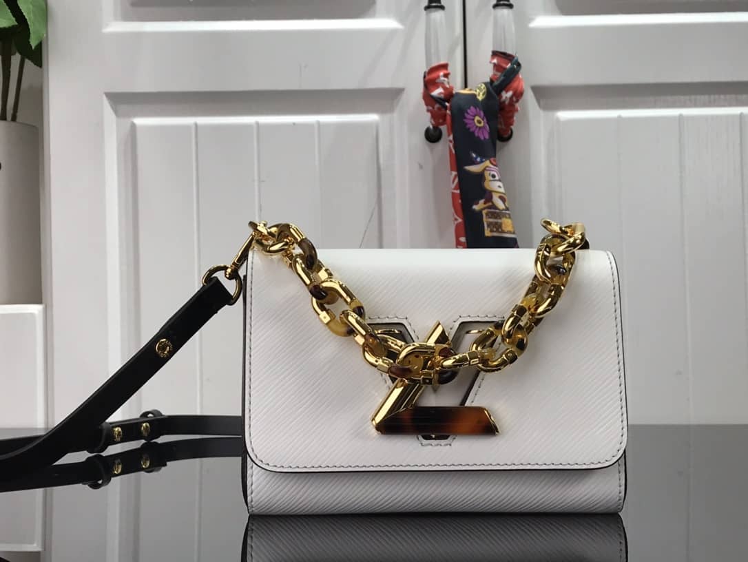 Best Replica Louis Vuitton Monogram 2Way Leather Twist Replica Handbag White M58526 - Colareps