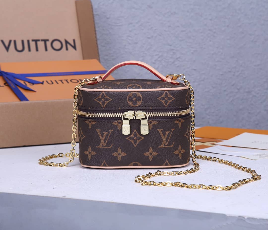 Best Replica Louis Vuitton Nano Monogram Cosmetic Canvas Toiletry Bag Replica M44936 - Colareps