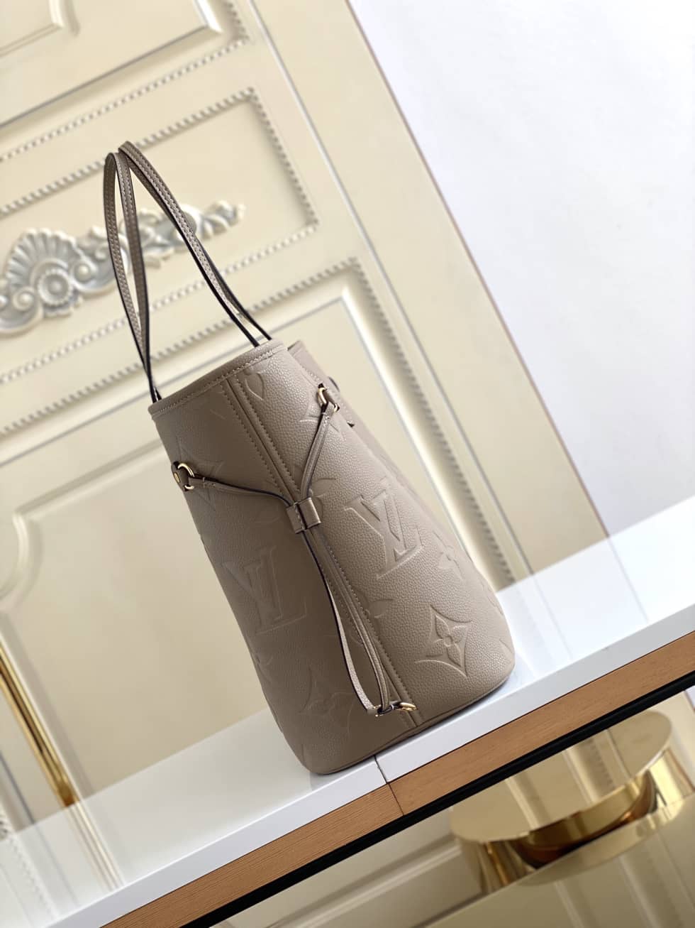Best Replica Louis Vuitton Monogram Empreinte Neverfull MM Brown M45685 Replica Tote - Colareps