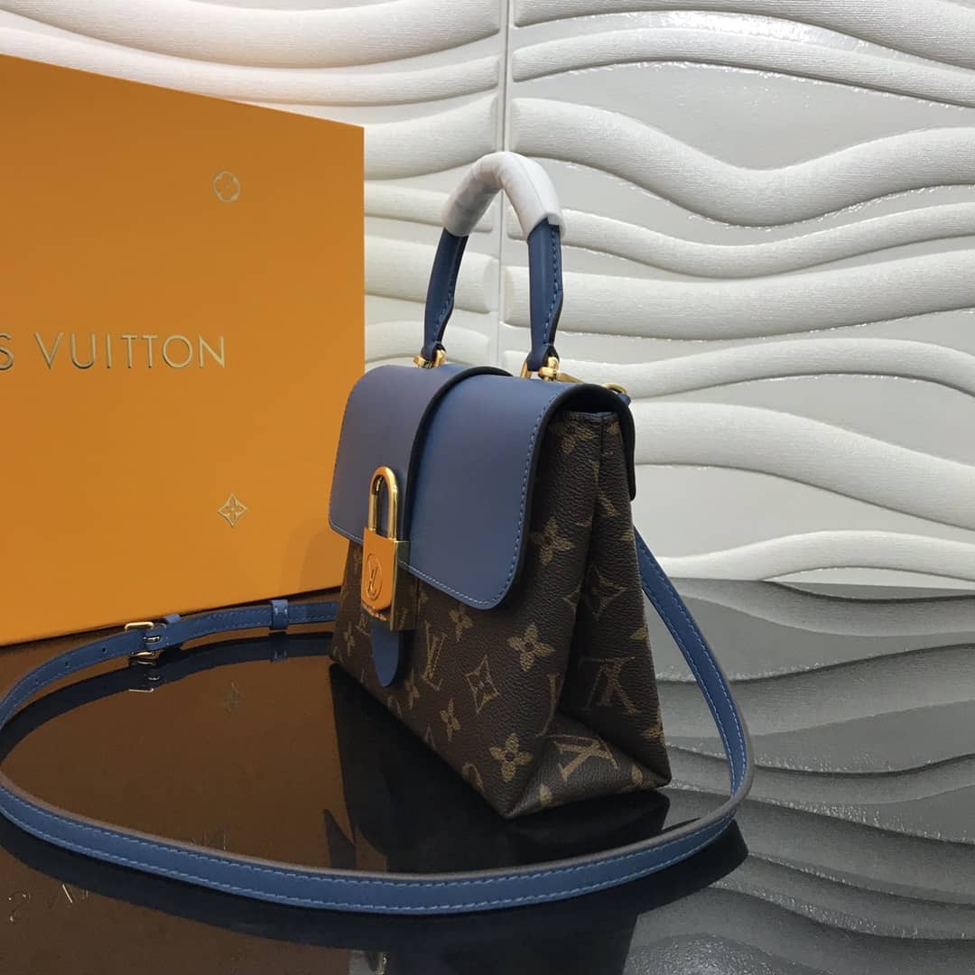 Best Replica Louis Vuitton Locky BB Replica Crossbody Handbag Blue M44321 - Colareps