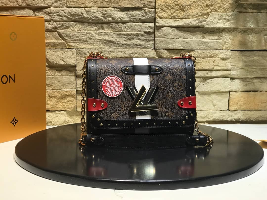 Best Replica Louis Vuitton Twist MM Bag Black M50296 Replica - Colareps