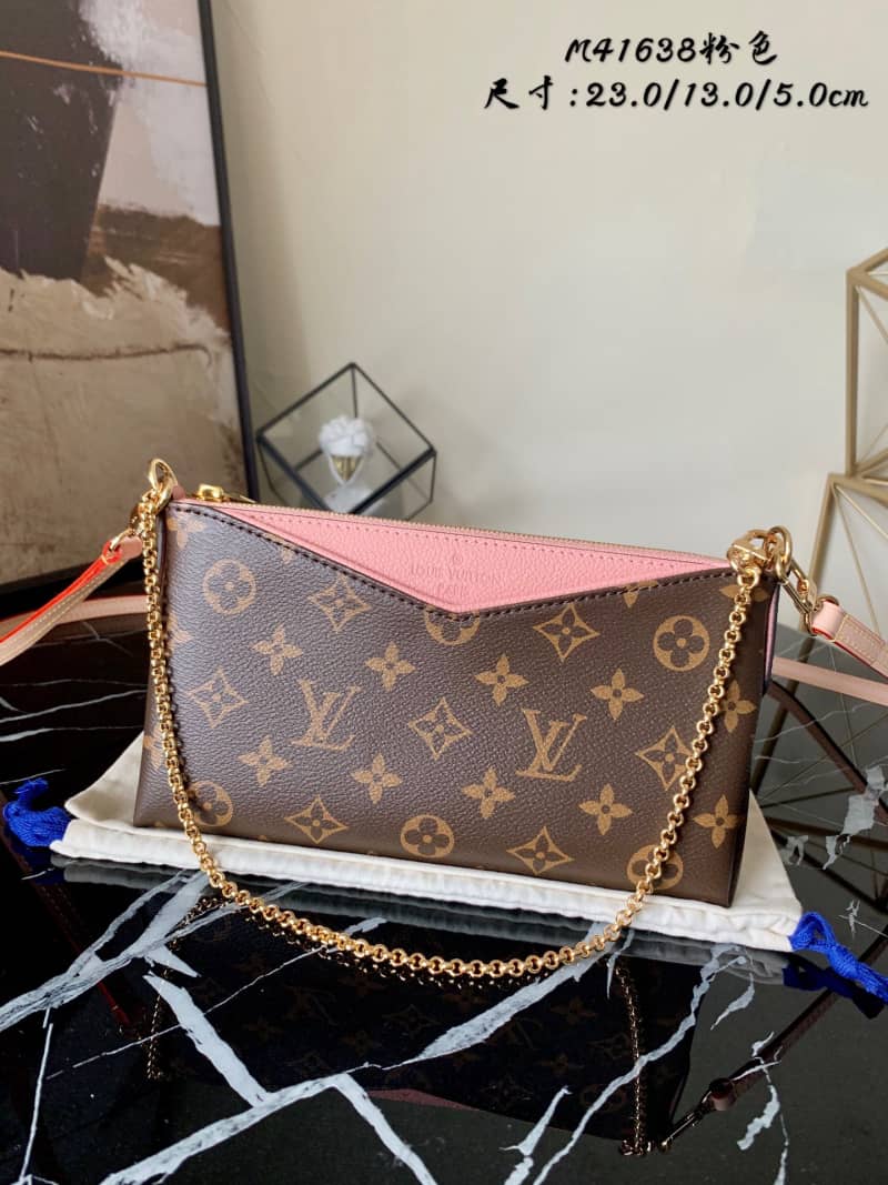 Best Replica Louis Vuitton Pallas Replica Clutch Monogram 2way Pink M41638 - Colareps