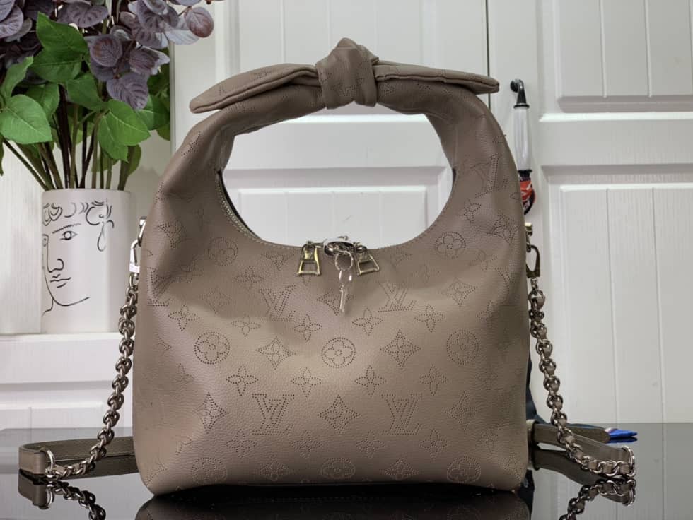 Best Replica Louis Vuitton Why Knot PM Mahina Leather M20701 Replica Hobo - Colareps