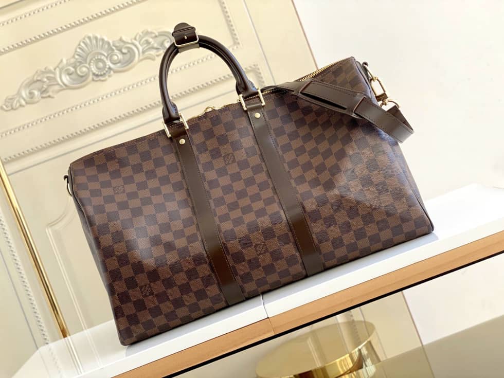 Best Replica LV Duffle Bag Replica Monogram Keepall Bandouliere 45 Boston Bag Blue M41418 - Colareps
