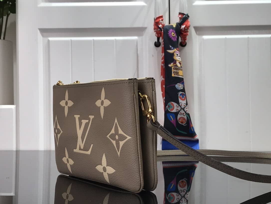 Best Replica Louis Vuitton Double Zip Monogram Empreinte Leather Replica Pochette M80084 - Colareps