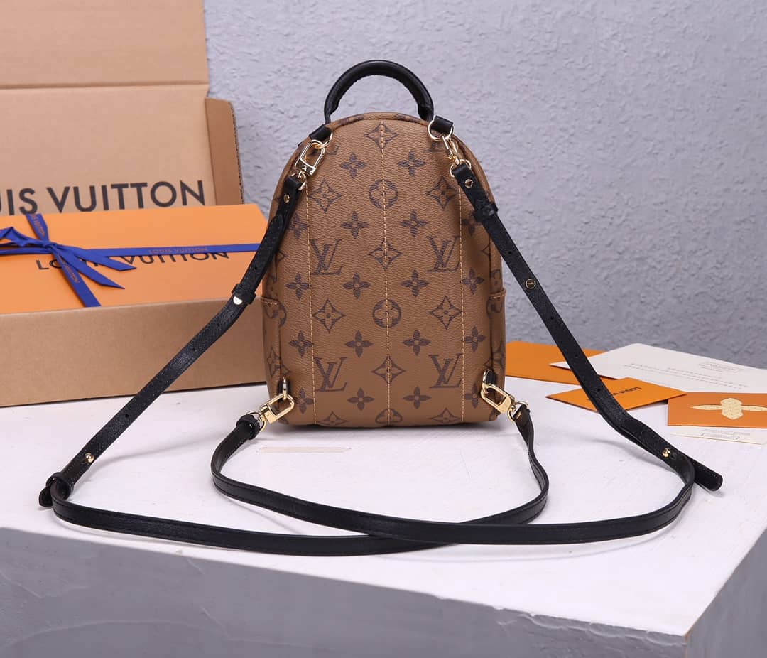Best Replica Louis Vuitton Palm Spring Mini Replica Backpack Monogram Reverse Canvas Brown M44872 - Colareps