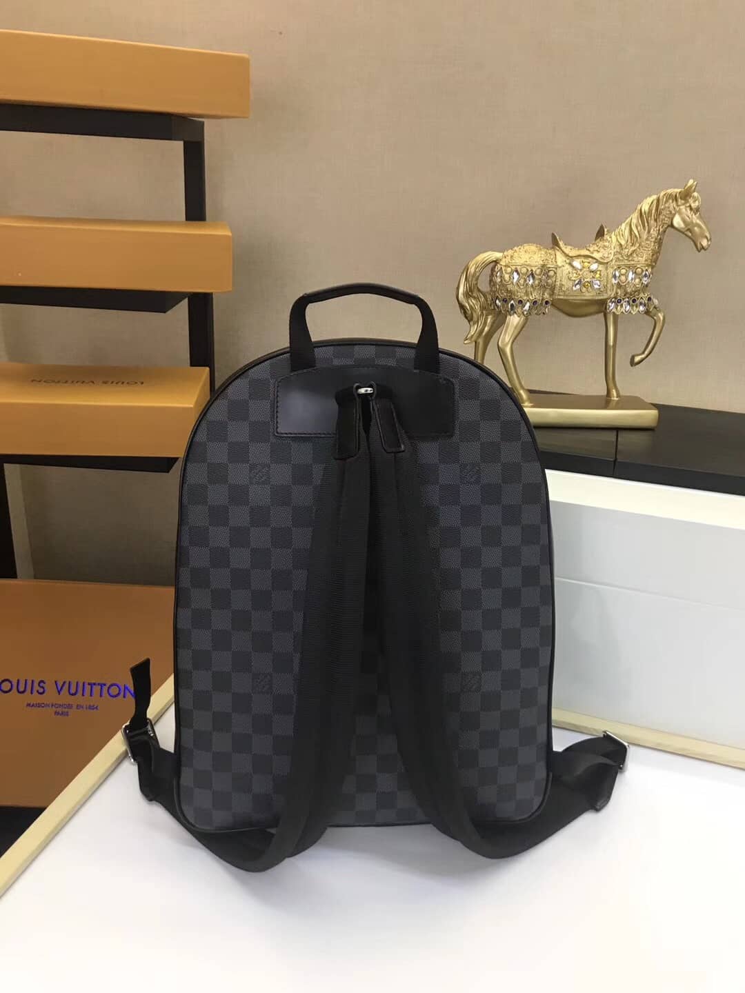 Best Replica Louis Vuitton Damier Graphite Josh Replica Backpack N41473 - Colareps