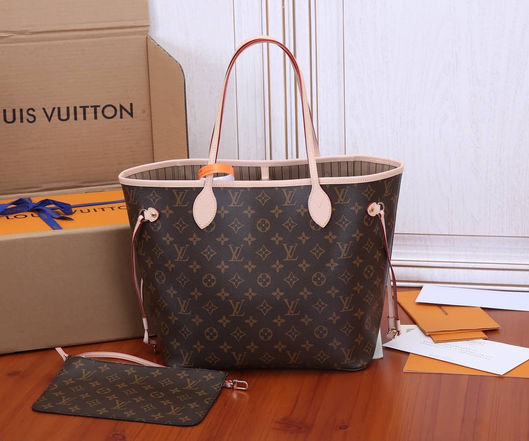 Best Replica Louis Vuitton Monogram Neverfull MM Bag Replica Pink M40995 - Colareps