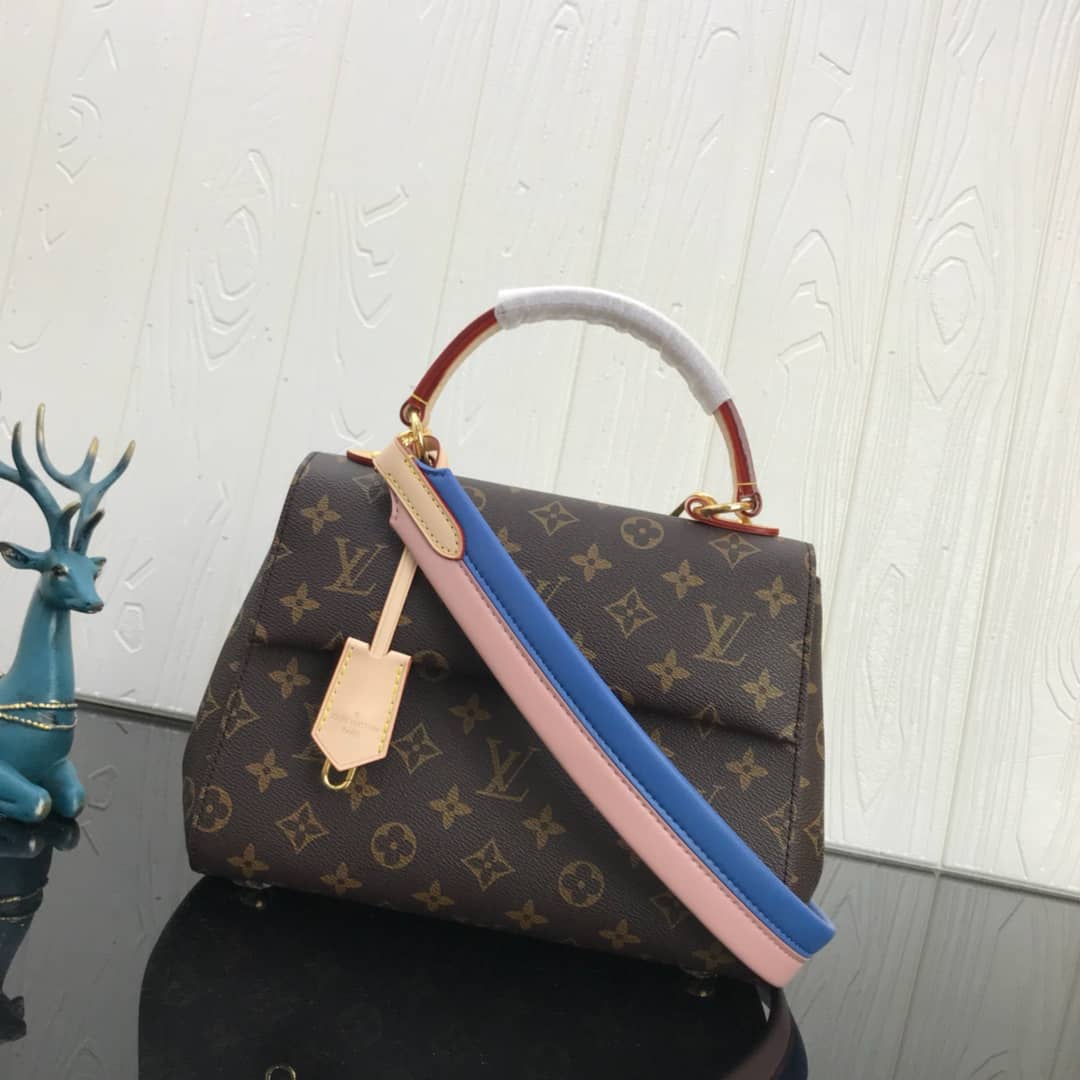 Best Replica Louis Vuitton Cluny Bb Monogram Canvas Shoulder Bag Replica Blue M42738 - Colareps