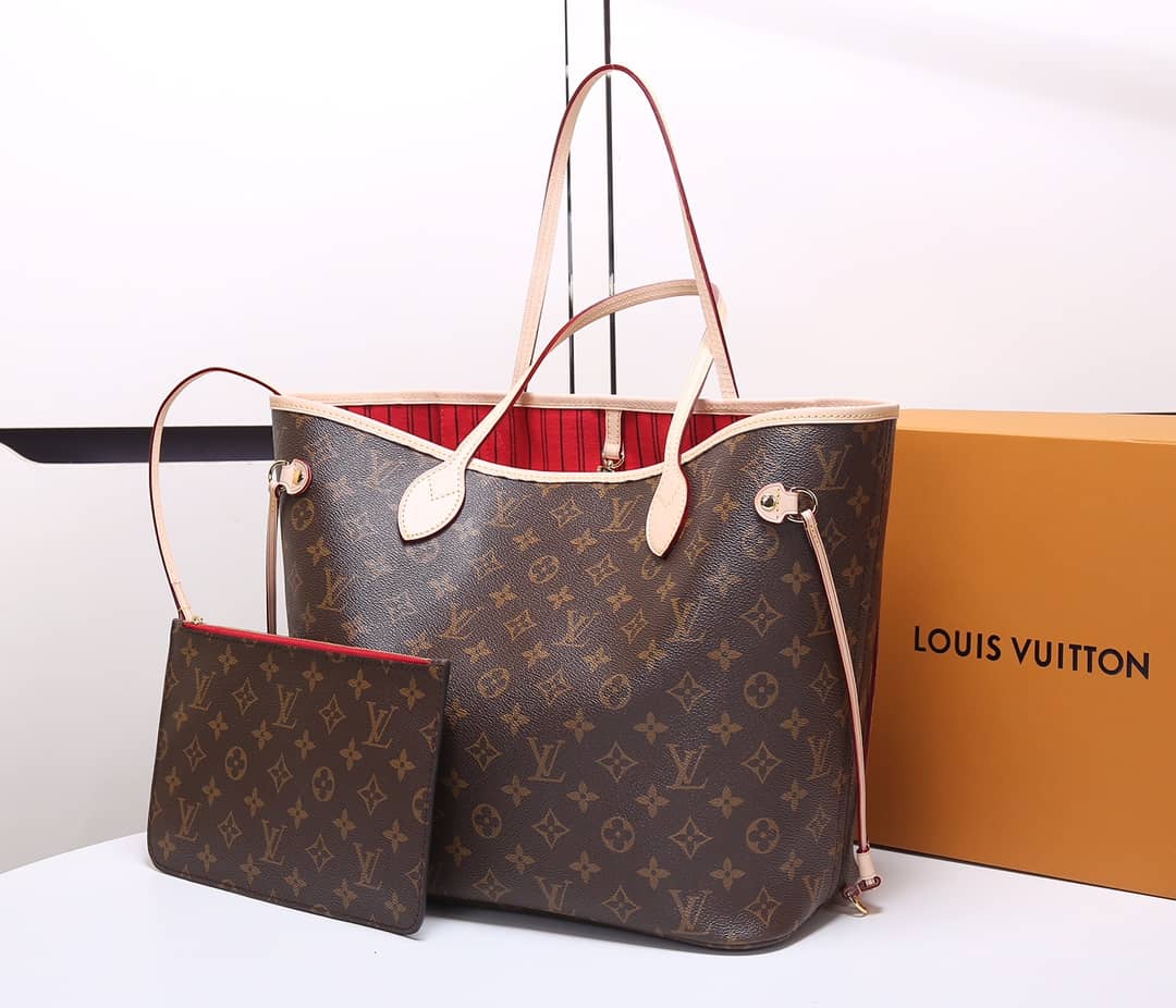 Best Replica Louis Vuitton Monogram Neverfull MM Bag Replica Red M40995 - Colareps