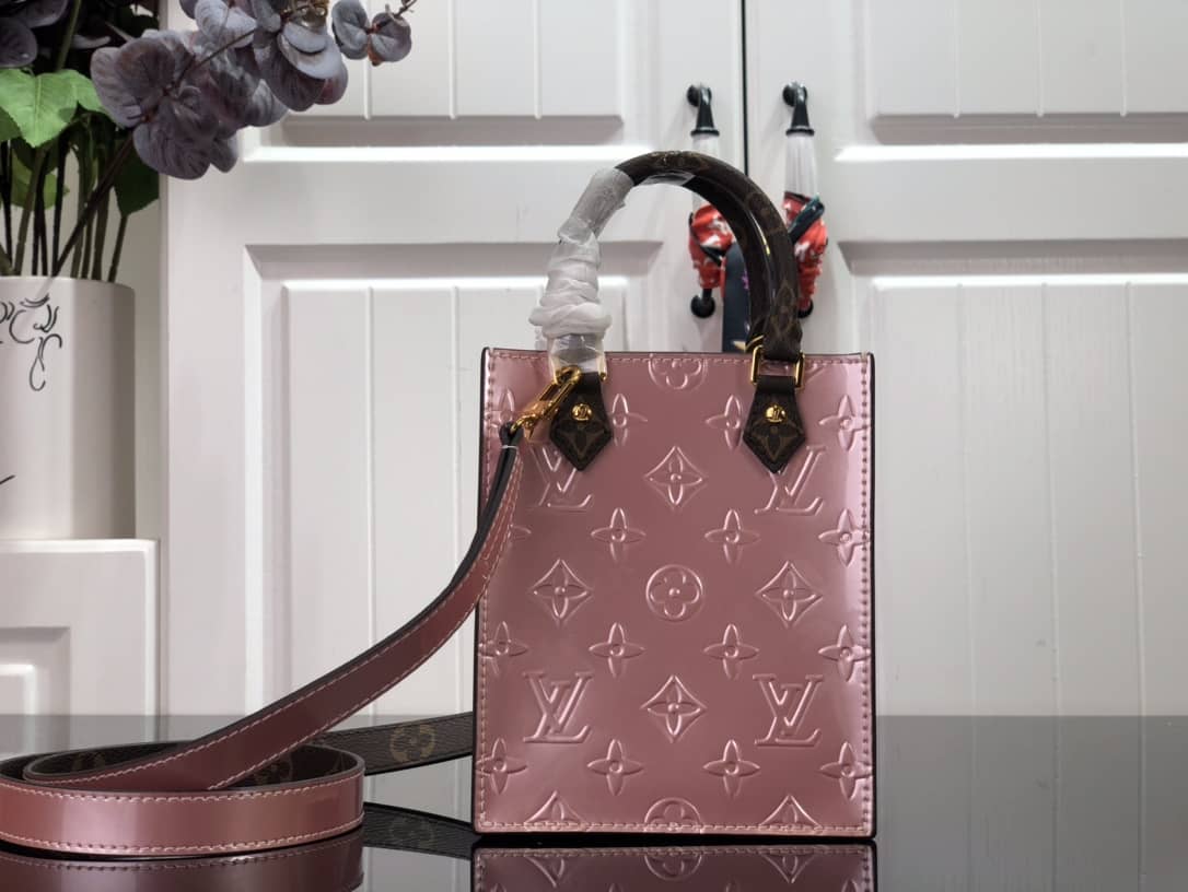Best Replica Louis Vuitton Petit Sac Plat Flat Shoulder Bag Replica Pink M80169 - Colareps