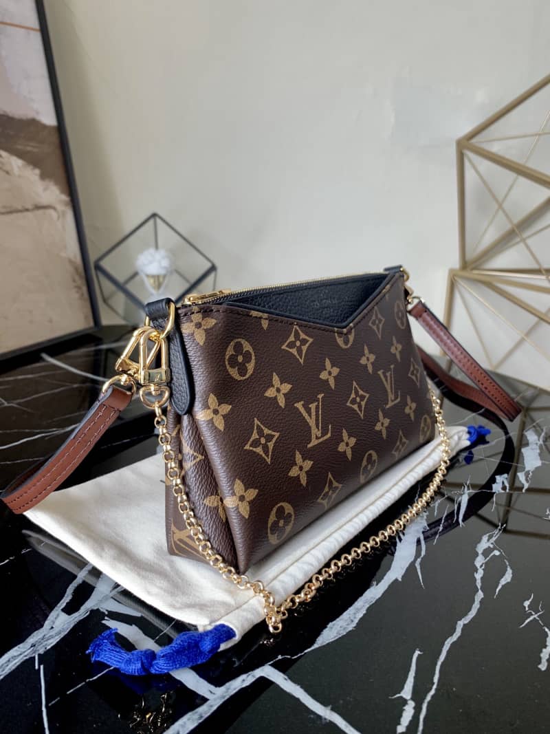 Best Replica Louis Vuitton Pallas Replica Clutch Monogram 2way Black M41638 - Colareps