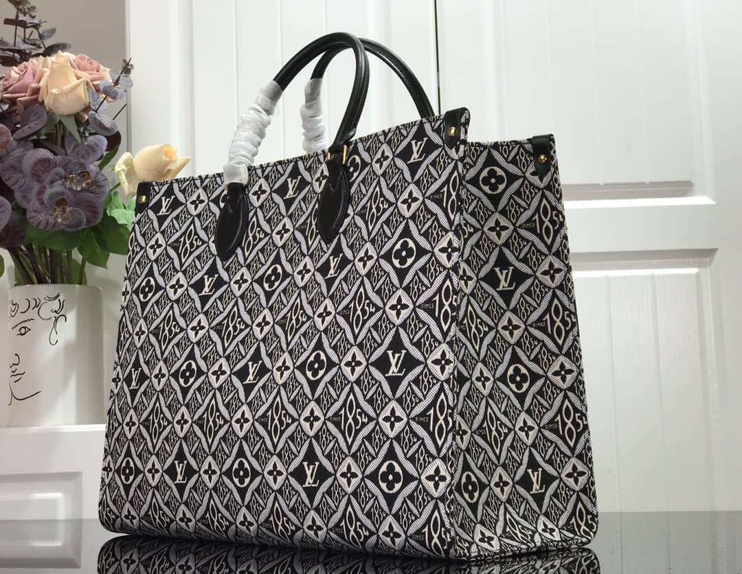 Best Replica LV Tote Dupe On the Go GM Since 1854 Tote Replica Black M57207 - Colareps