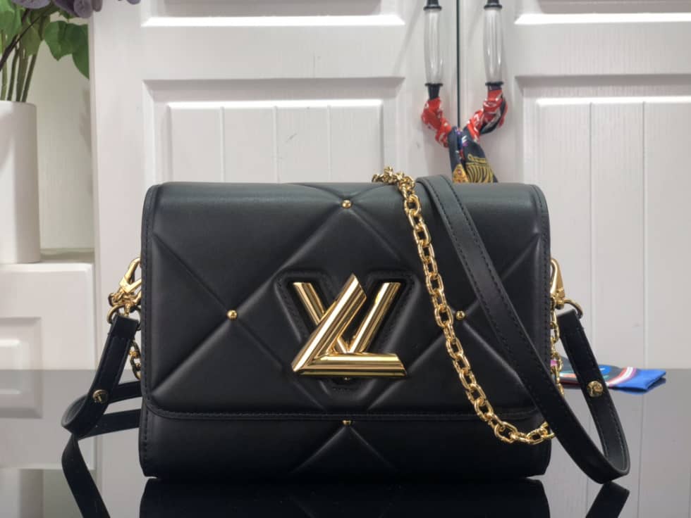 Best Replica Louis Vuitton Twist MM Leather M59029 Replica Crossbody Bag - Colareps