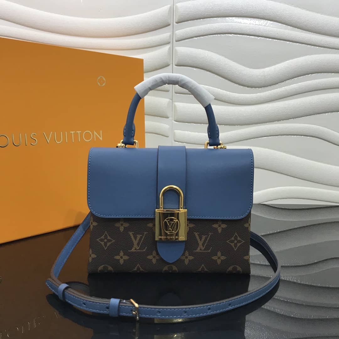 Best Replica Louis Vuitton Locky BB Replica Crossbody Handbag Blue M44321 - Colareps