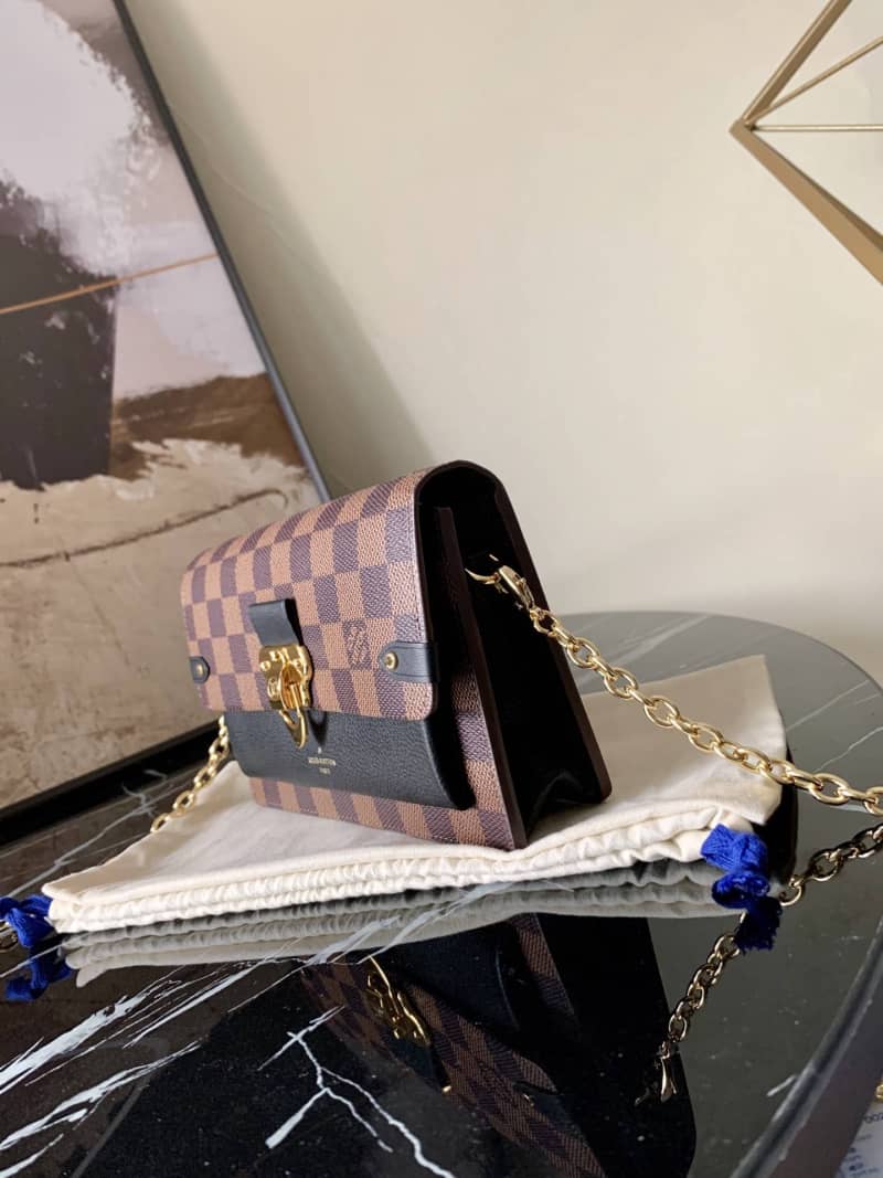 Best Replica Louis Vuitton Vavin Chain Wallet Replica Bag Black N60221 - Colareps