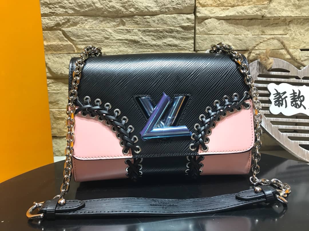 Best Replica Louis Vuitton Replica Twist MM Epi Leather Bag Pink - Colareps
