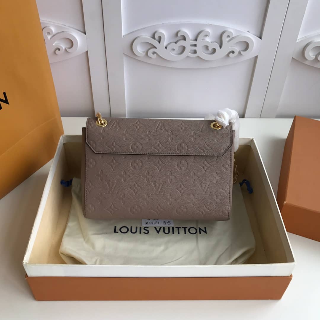 Best Replica Louis Vuitton Monogram Empreinte Vavin PM Chain Replica Shoulder Bag Apricot M44151 - Colareps