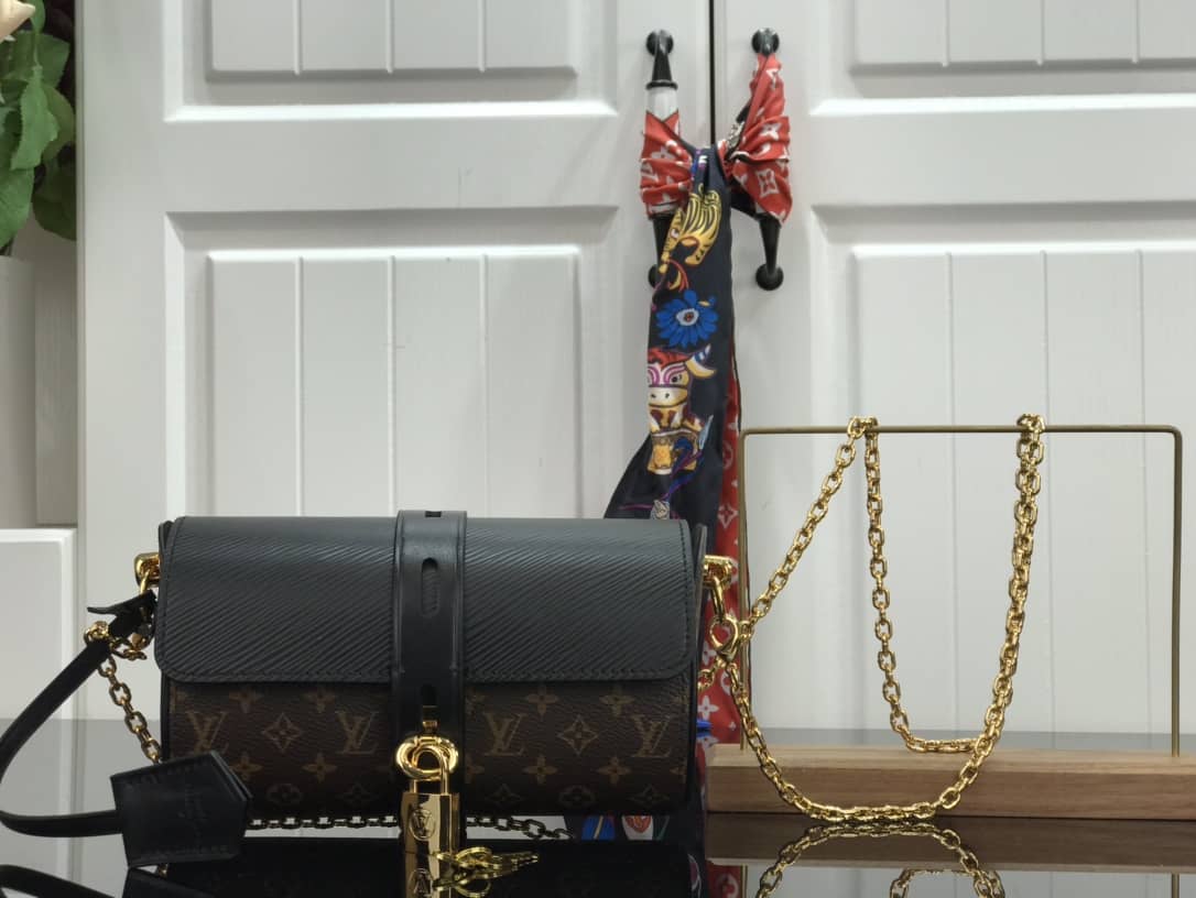 Best Replica Louis Vuitton Replica Glasses Case Epi Monogram Black M43903 - Colareps