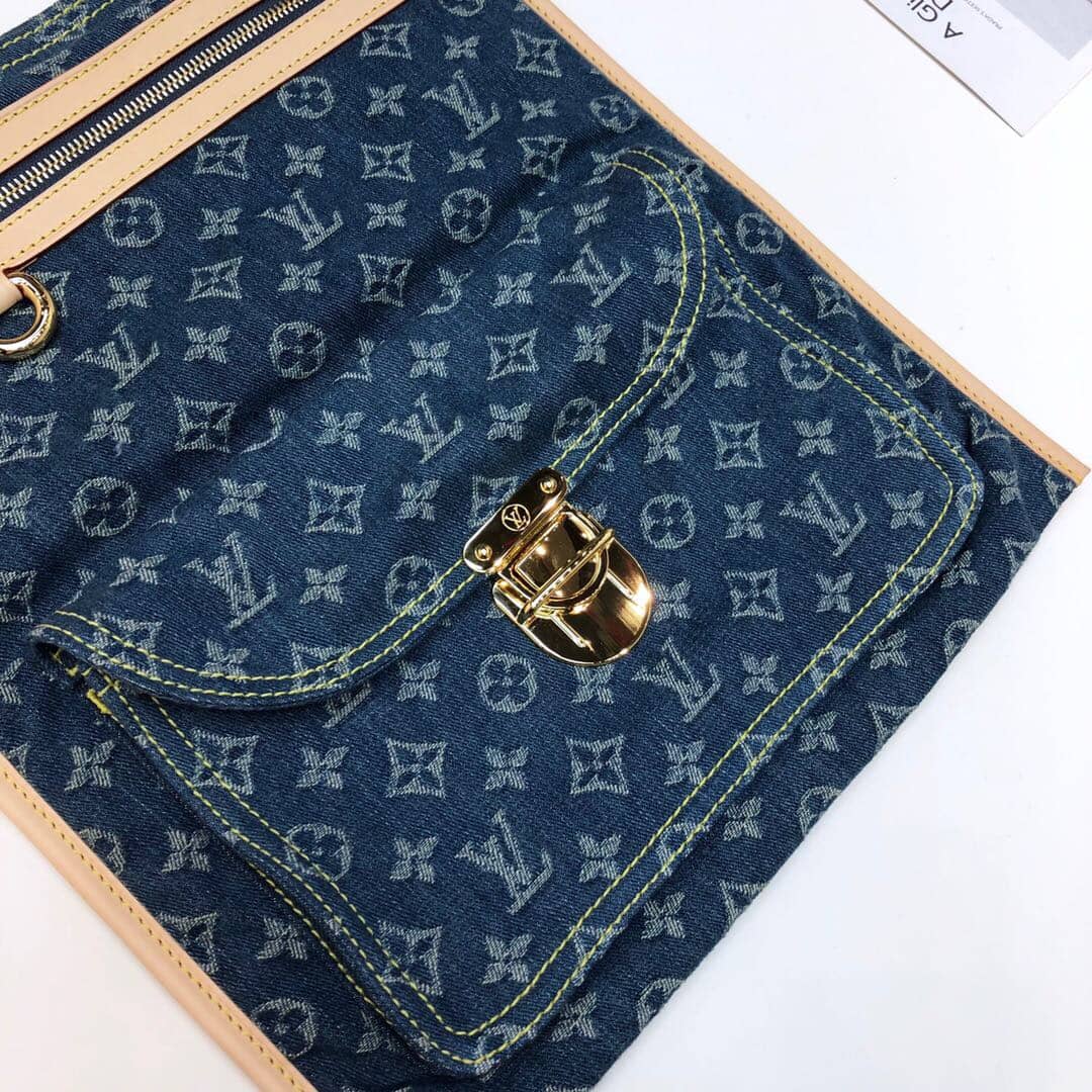 Best Replica Louis Vuitton Monogram Denim Flat Shopper Tote Replica M95018 - Colareps