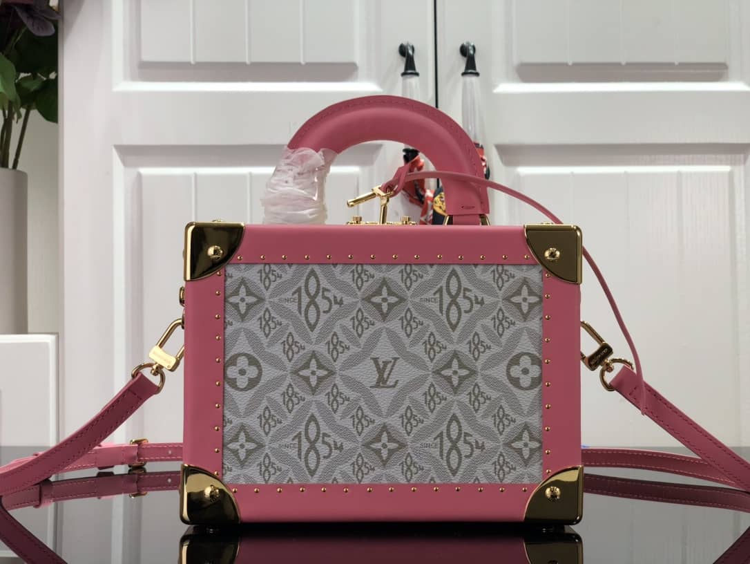 Best Replica Louis Vuitton Valisette Tresor Monogram Canvas Replica Box Gray M45675 - Colareps