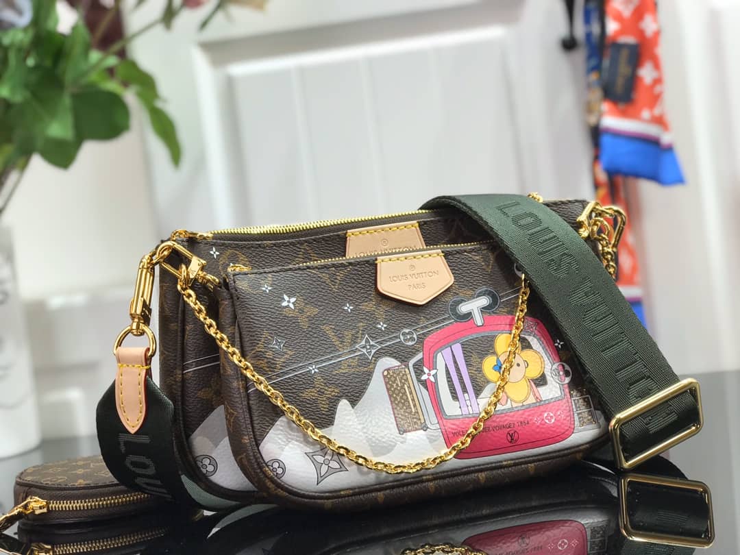 Best Replica Louis Vuitton Monogram Canvas Multi Pochette Replica Brown M44823 - Colareps